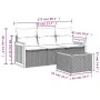 Gartensitzgruppe 4-teilig mit schwarzen Polstern aus synthetischem Rattan von vidaXL, Gartensets - Ref: Foro24-3259844, Preis...