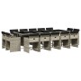 Set comedor jardín y cojines 15 pzas ratán sintético gris claro by vidaXL, Garden sets - Ref: Foro24-3211235, Price: 903,99 €...