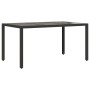 Gartentisch mit schwarzer PE-Rattan-Oberfläche aus Glas, 150x90x75 cm. von vidaXL, Gartentische - Ref: Foro24-365531, Preis: ...