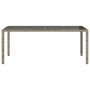 Gartentisch mit Glasoberfläche, graues PE-Rattan, 190x90x75 cm. von vidaXL, Gartentische - Ref: Foro24-365538, Preis: 194,51 ...