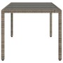 Mesa de jardín superficie de vidrio ratán PE gris 190x90x75 cm by vidaXL, Garden tables - Ref: Foro24-365538, Price: 194,51 €...