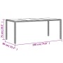Gartentisch mit Glasoberfläche, graues PE-Rattan, 190x90x75 cm. von vidaXL, Gartentische - Ref: Foro24-365538, Preis: 194,51 ...