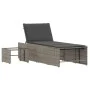 Liegestühle mit Tisch, 2 Stück, aus grauem synthetischem Rattan. von vidaXL, Liegen - Ref: Foro24-368424, Preis: 187,24 €, Ra...