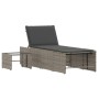 Liegestühle mit Tisch, 2 Stück, aus grauem synthetischem Rattan. von vidaXL, Liegen - Ref: Foro24-368424, Preis: 173,50 €, Ra...