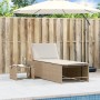 Liegestühle mit Tisch, 2 Stück, aus synthetischem Rattan in Beige. von vidaXL, Liegen - Ref: Foro24-368426, Preis: 202,89 €, ...