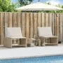 Liegestühle mit Tisch, 2 Stück, aus synthetischem Rattan in Beige. von vidaXL, Liegen - Ref: Foro24-368426, Preis: 198,96 €, ...
