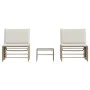 Liegestühle mit Tisch, 2 Stück, aus synthetischem Rattan in Beige. von vidaXL, Liegen - Ref: Foro24-368426, Preis: 198,96 €, ...