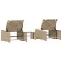 Liegestühle mit Tisch, 2 Stück, aus synthetischem Rattan in Beige. von vidaXL, Liegen - Ref: Foro24-368426, Preis: 198,96 €, ...