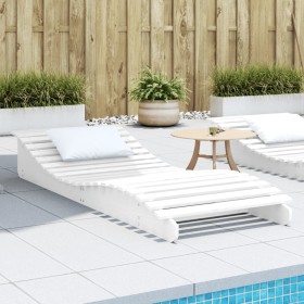Massive Sonnenliege aus weißem Kiefernholz 205x80x31,5 cm von vidaXL, Liegen - Ref: Foro24-832585, Preis: 105,56 €, Rabatt: %