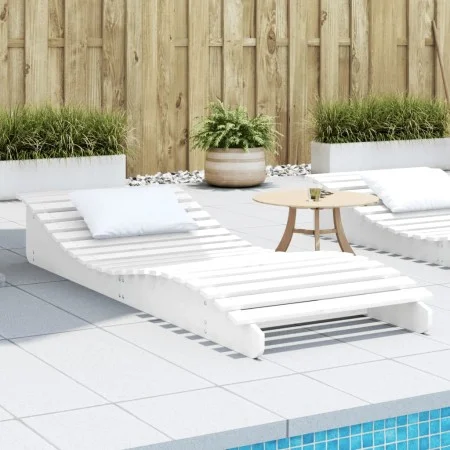 Massive Sonnenliege aus weißem Kiefernholz 205x80x31,5 cm von vidaXL, Liegen - Ref: Foro24-832585, Preis: 104,64 €, Rabatt: %