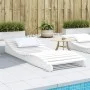 Massive Sonnenliege aus weißem Kiefernholz 205x80x31,5 cm von vidaXL, Liegen - Ref: Foro24-832585, Preis: 104,64 €, Rabatt: %