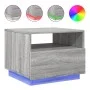 LED-Couchtisch in Sonoma-Grau mit den Maßen 50x49x40 cm. von vidaXL, Couchtisch - Ref: Foro24-839831, Preis: 68,18 €, Rabatt: %