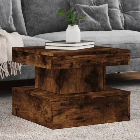 Mesa de centro con luces LED roble ahumado 50x50x40 cm by vidaXL, Coffee table - Ref: Foro24-839844, Price: 75,37 €, Discount: %