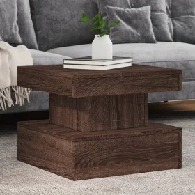 Mesa de centro con luces LED marrón roble 50x50x40 cm by vidaXL, Coffee table - Ref: Foro24-839846, Price: 65,74 €, Discount: %