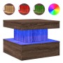 Mesa de centro con luces LED marrón roble 50x50x40 cm by vidaXL, Coffee table - Ref: Foro24-839846, Price: 66,80 €, Discount: %