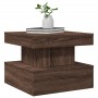 Mesa de centro con luces LED marrón roble 50x50x40 cm by vidaXL, Coffee table - Ref: Foro24-839846, Price: 66,80 €, Discount: %