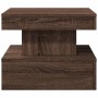 Mesa de centro con luces LED marrón roble 50x50x40 cm by vidaXL, Coffee table - Ref: Foro24-839846, Price: 66,80 €, Discount: %