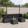 Set de sofás de jardín 6 piezas y cojines ratán sintético negro by vidaXL, Garden sets - Ref: Foro24-3263141, Price: 358,89 €...