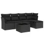 Set de sofás de jardín 6 piezas y cojines ratán sintético negro by vidaXL, Garden sets - Ref: Foro24-3263141, Price: 358,89 €...
