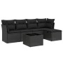Set de sofás de jardín 6 piezas y cojines ratán sintético negro by vidaXL, Garden sets - Ref: Foro24-3263141, Price: 351,93 €...