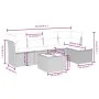 Set de sofás de jardín 6 piezas y cojines ratán sintético negro by vidaXL, Garden sets - Ref: Foro24-3263141, Price: 358,89 €...