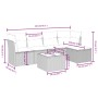 Set de sofás de jardín 6 piezas y cojines ratán sintético negro by vidaXL, Garden sets - Ref: Foro24-3263141, Price: 351,93 €...