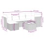 Set de comedor de jardín 7 pzas y cojines ratán sintético negro by vidaXL, Garden sets - Ref: Foro24-3263181, Price: 433,54 €...