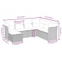 Garten-Essgruppe 7-teilig mit schwarzen Polstern aus synthetischem Rattan. von vidaXL, Gartensets - Ref: Foro24-3263211, Prei...