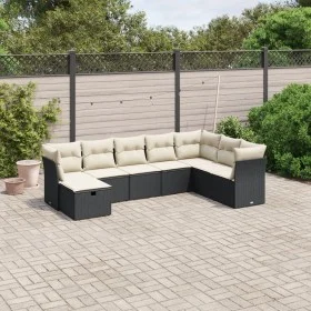 Set de sofás de jardín 8 piezas y cojines ratán sintético negro by vidaXL, Garden sets - Ref: Foro24-3263272, Price: 457,95 €...
