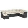8-teiliges Gartensofa-Set und Kissen aus schwarzem Kunststoff-Rattan. von vidaXL, Gartensets - Ref: Foro24-3263272, Preis: 45...