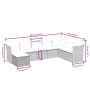 Set de sofás de jardín 8 piezas y cojines ratán sintético negro by vidaXL, Garden sets - Ref: Foro24-3263272, Price: 434,62 €...