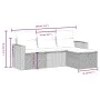 Gartensofagarnitur 4-teilig mit grauen Polstern aus synthetischem Rattan von vidaXL, Gartensets - Ref: Foro24-3263446, Preis:...