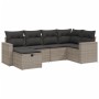 Set de muebles de jardín 6 pzas y cojines ratán sintético gris by vidaXL, Garden sets - Ref: Foro24-3263486, Price: 367,30 €,...