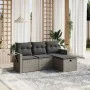 Set de sofás de jardín 4 pzas y cojines ratán sintético gris by vidaXL, Garden sets - Ref: Foro24-3263756, Price: 249,67 €, D...