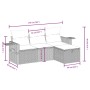Set de sofás de jardín 4 pzas y cojines ratán sintético gris by vidaXL, Garden sets - Ref: Foro24-3263756, Price: 252,85 €, D...