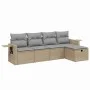 Juego de sofás jardín con cojines beige mezcla 5 pzas ratán PE by vidaXL, Garden sets - Ref: Foro24-3263775, Price: 308,84 €,...