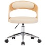 Drehbarer Esszimmerstuhl, gebogenes Holz, Kunstleder, creme von vidaXL, Essstühle - Ref: Foro24-287423, Preis: 136,27 €, Raba...
