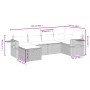 Gartenmöbel-Set, 6-teilig, mit grauen Polstern aus synthetischem Rattan. von vidaXL, Gartensets - Ref: Foro24-3263796, Preis:...