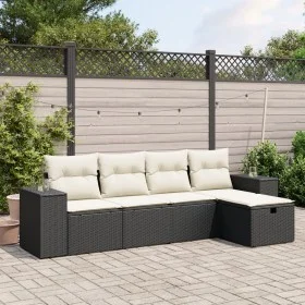 Set de muebles de jardín 5 pzas y cojines ratán sintético negro by vidaXL, Garden sets - Ref: Foro24-3264392, Price: 313,45 €...