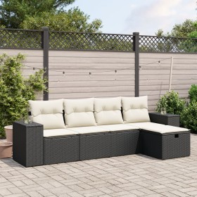 Set de muebles de jardín 5 pzas y cojines ratán sintético negro by vidaXL, Garden sets - Ref: Foro24-3264392, Price: 295,34 €...