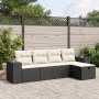 Set de muebles de jardín 5 pzas y cojines ratán sintético negro by vidaXL, Garden sets - Ref: Foro24-3264392, Price: 312,20 €...