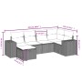 Gartenmöbel-Set, 6-teilig, mit grauen Polstern aus synthetischem Rattan. von vidaXL, Gartensets - Ref: Foro24-3264416, Preis:...
