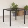Mesa de jardín superficie de vidrio ratán PE negro 90x90x75 cm de vidaXL, Mesas de jardín - Ref: Foro24-365525, Precio: 117,5...