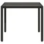 Mesa de jardín superficie de vidrio ratán PE negro 90x90x75 cm de vidaXL, Mesas de jardín - Ref: Foro24-365525, Precio: 117,5...
