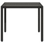Mesa de jardín superficie de vidrio ratán PE negro 90x90x75 cm by vidaXL, Garden tables - Ref: Foro24-365525, Price: 103,93 €...