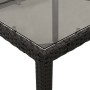 Gartentisch mit schwarzer PE-Rattan-Oberfläche und Glasplatte, 90x90x75 cm. von vidaXL, Gartentische - Ref: Foro24-365525, Pr...
