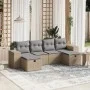 Juego de sofás jardín con cojines beige mezcla 6 pzas ratán PE by vidaXL, Garden sets - Ref: Foro24-3264475, Price: 376,02 €,...