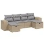 Juego de sofás jardín con cojines beige mezcla 6 pzas ratán PE by vidaXL, Garden sets - Ref: Foro24-3264475, Price: 376,02 €,...