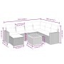 8-teiliges Gartensofa-Set und Kissen aus schwarzem Kunststoff-Rattan. von vidaXL, Gartensets - Ref: Foro24-3264849, Preis: 49...