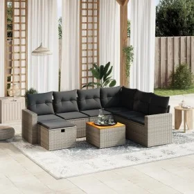 Gartensofa-Set, 8-teilig, mit grauen Kissen aus synthetischem Rattan. von vidaXL, Gartensets - Ref: Foro24-3264854, Preis: 45...